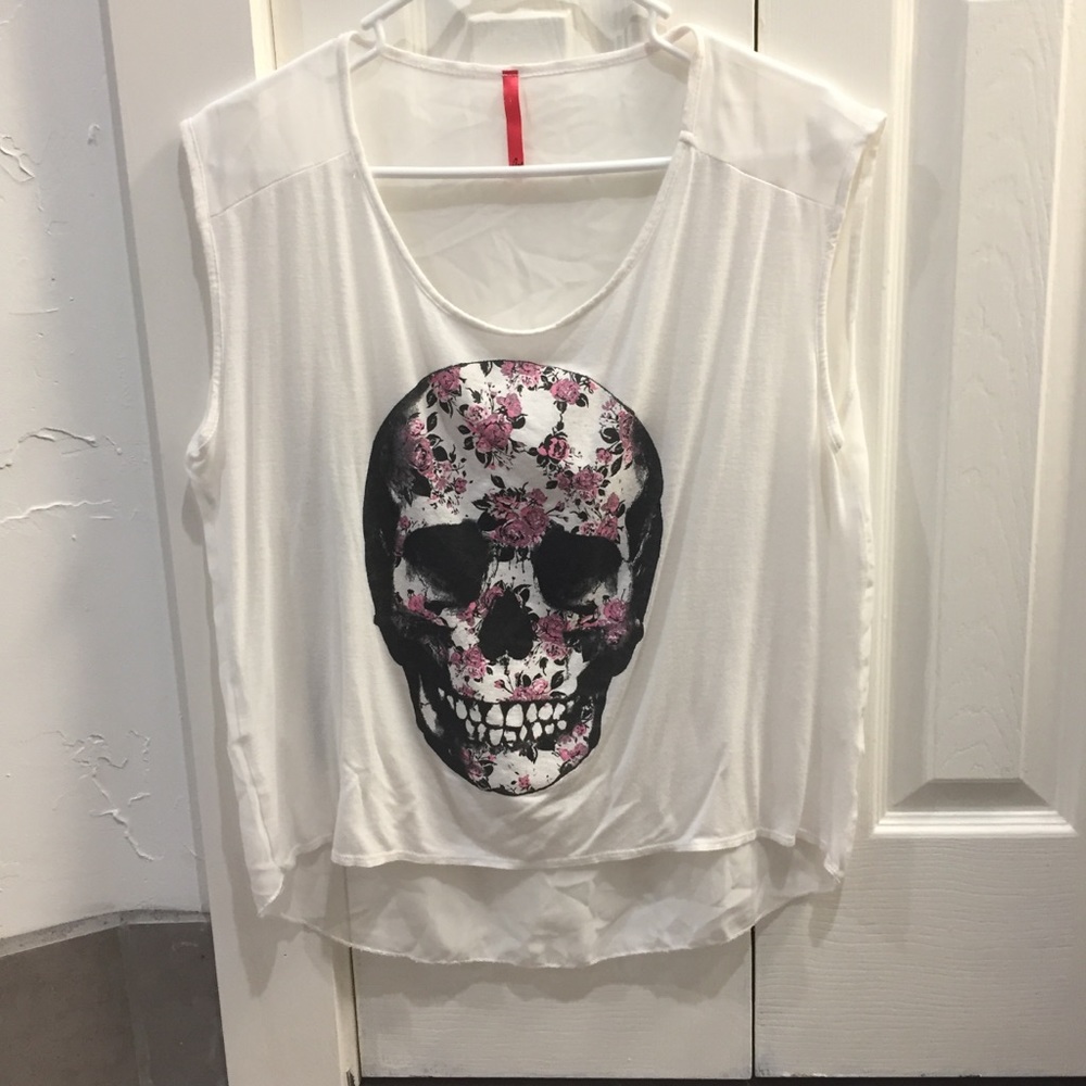 Floral Skull Top - Size M
